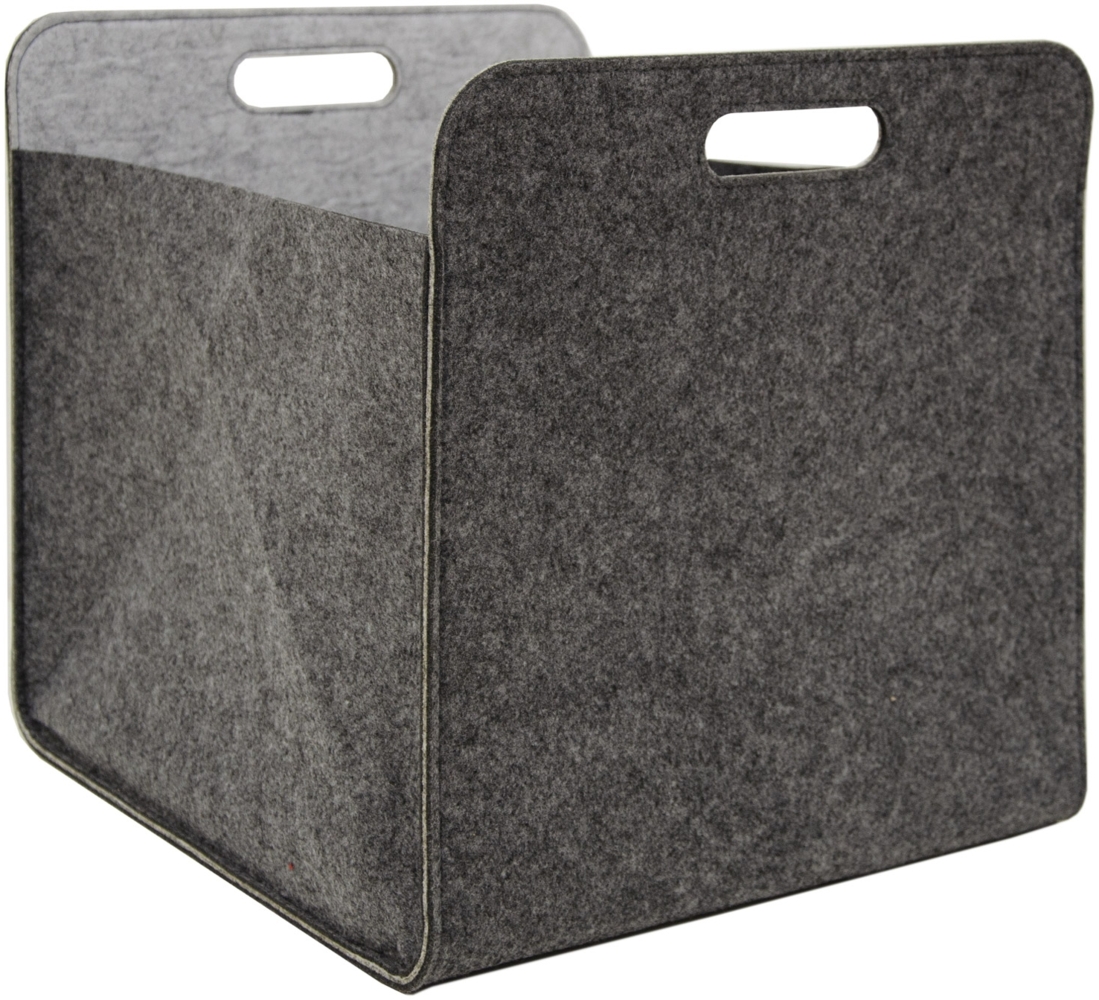 Aufbewahrungsbox 2er Set Cube Filz 33x38x33cm Grau Bild 1