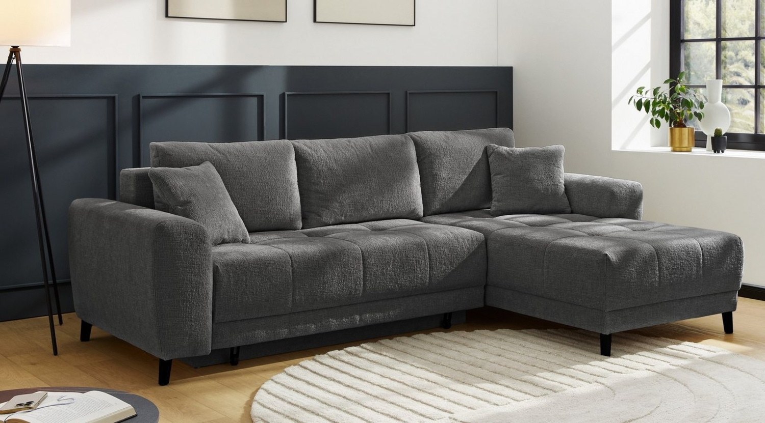 Jockenhöfer Gruppe Ecksofa Beverly, inklusive Bettfunktion, Stauraum / Bettkasten, Ottmane links oder rechts montierbar Bild 1