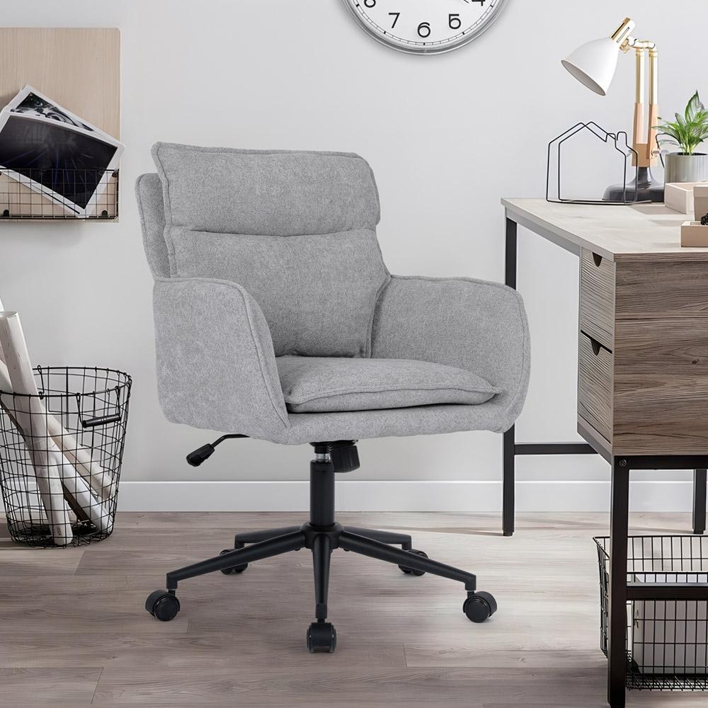 HOME DELUXE Bürostuhl aus Webstoff CORA - Grau Bild 1