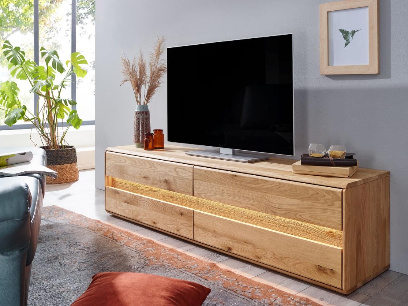 TV Board 184x48cm "Berlin" Wildeiche geölt WZ-0303 Bild 1