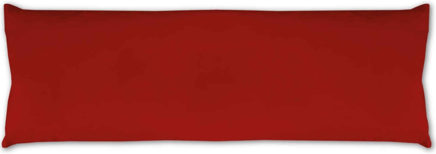 Seitenschläfer Kissenhülle Kissenfüllung Körperkissen, bequem und anschmiegsam in vielen verschiedenen Farben erhältlich (ca. 40x120cm / rot - karminrot) Bild 1