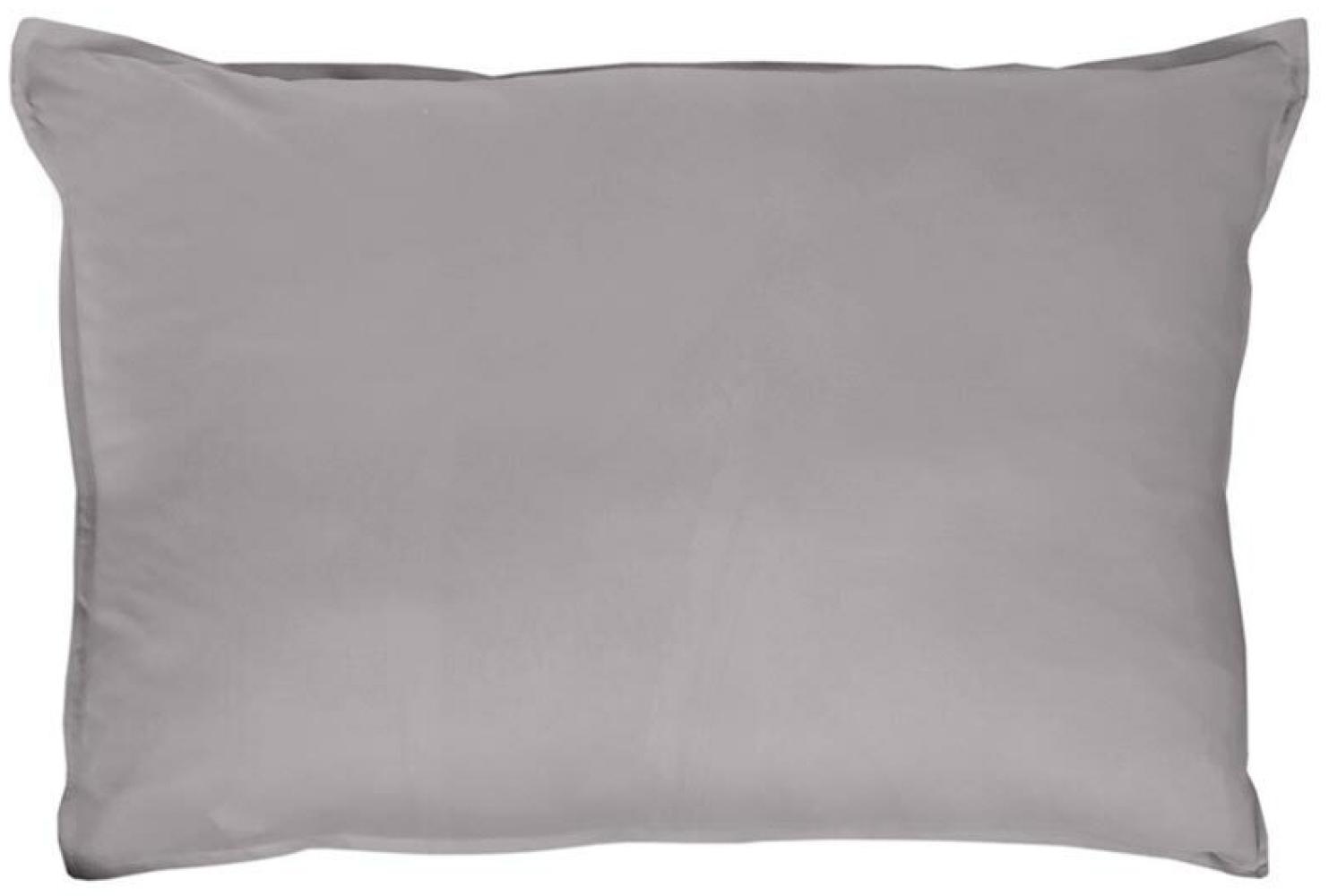 Traumschlaf Uni Single Jersey Kissenbezug Eschle 2-er Pack|2x 40x60 cm| grey Bild 1