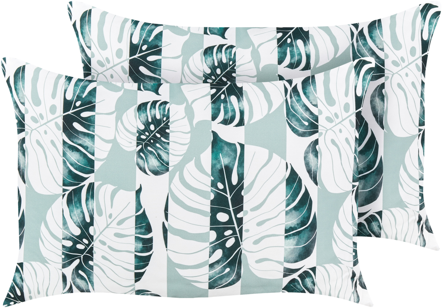 Gartenkissen 2er Set Pflanzenmuster TERMINI 40 x 60 cm Grün Bild 1