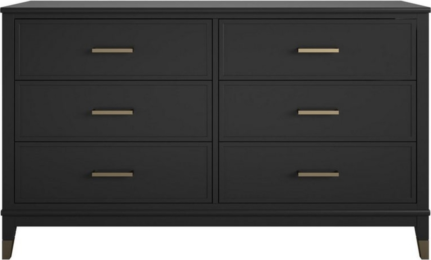 loft24 Kommode Westerleigh, Schubladenkommode, 6 Schubladen, Griffe in goldfarben, Breite 145 cm Bild 1