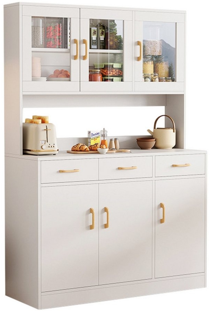 TWSOUL Küchenbuffet Modernes Sideboard,Anrichte,Große Kapazität Kommode mit drei Schubladen und drei Türen,100*30*172CM Bild 1