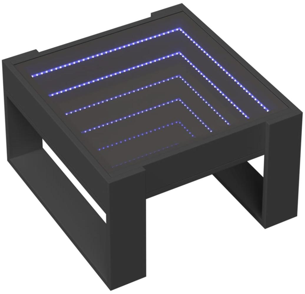 vidaXL Couchtisch mit Infinity-LED Schwarz 50x53x30 cm 847624 Bild 1