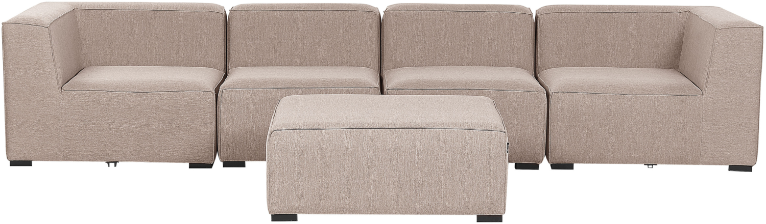 Sofa mit Ottomane AREZZO Beige Bild 1