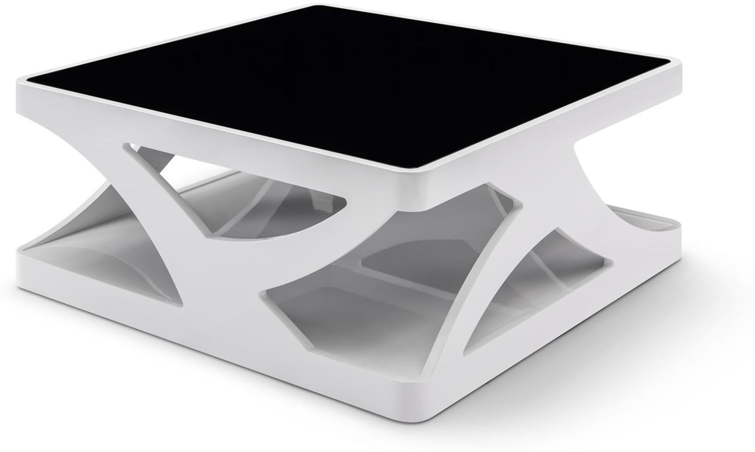 Tisch Couchtisch 90x90 cm Glas und MDF Bild 1