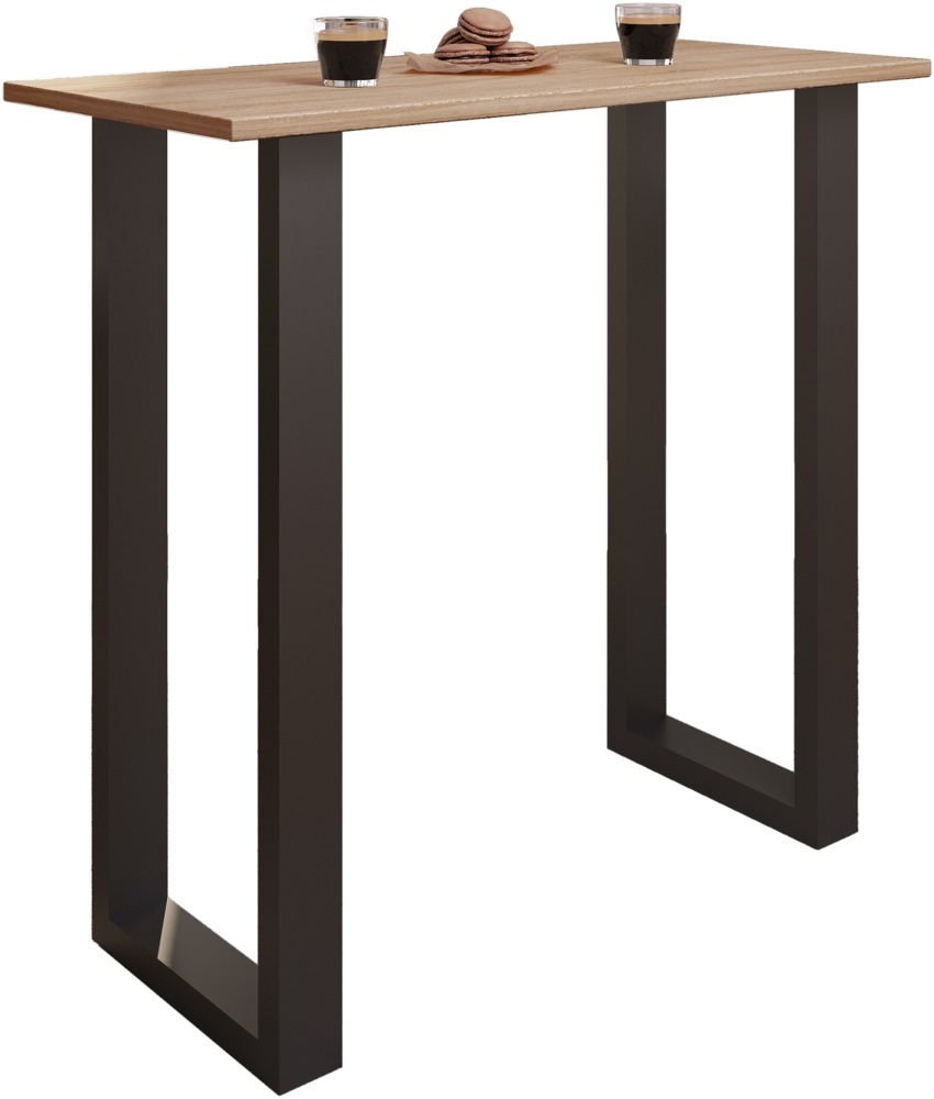 VCM Bartisch Xona 920124 Schwarz / Sonoma-Eiche H. 102 x B. 110 x T. 50 cm Bild 1