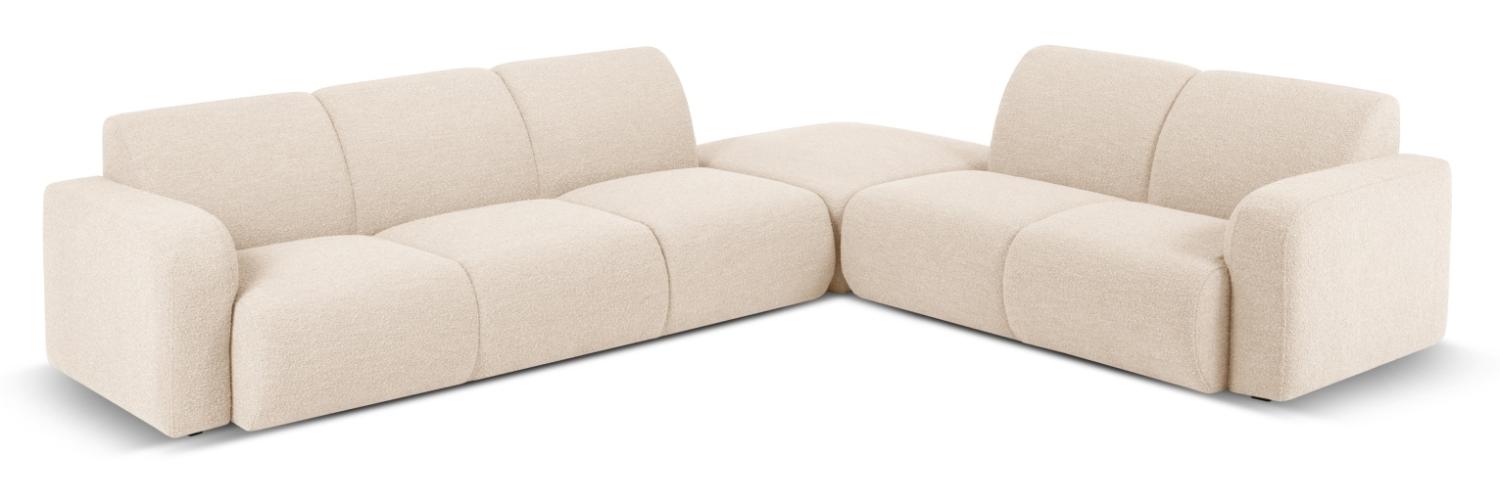 Micadoni Boucle Ecksofa Molino 6-Sitzer Rechts Boucle Beige Bild 1