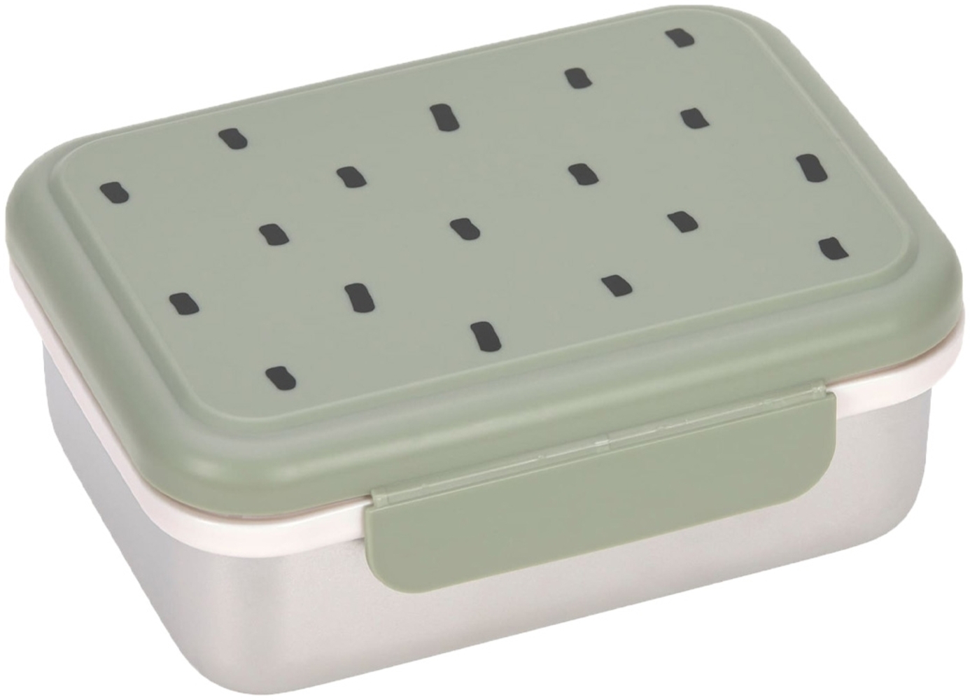 Lässig Kinder Edelstahl Lunchbox Happy Prints Oliv - A Bild 1