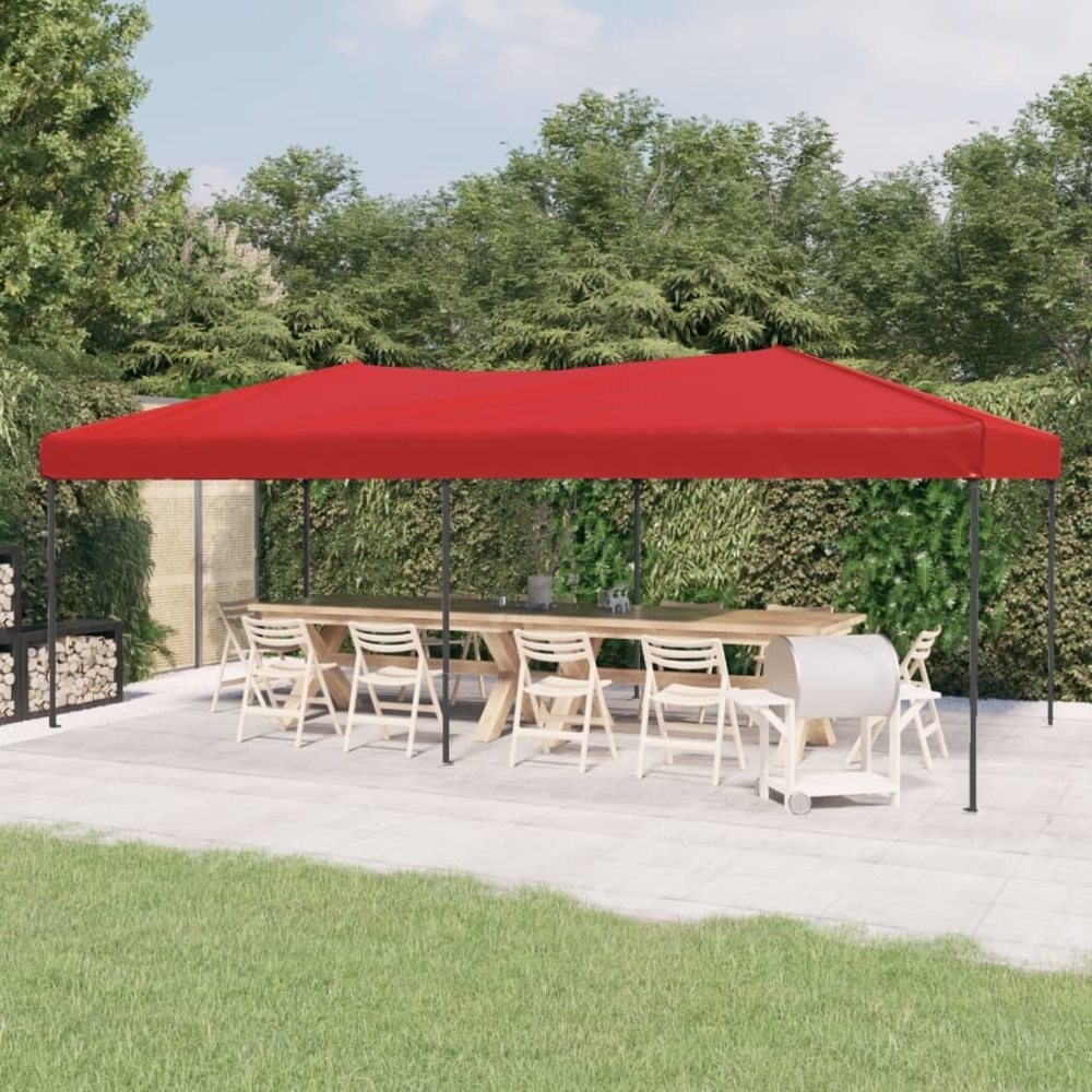 vidaXL Faltpavillon 3x6m Rot – Wasserdichtes Partyzelt für Garten & Events Bild 1