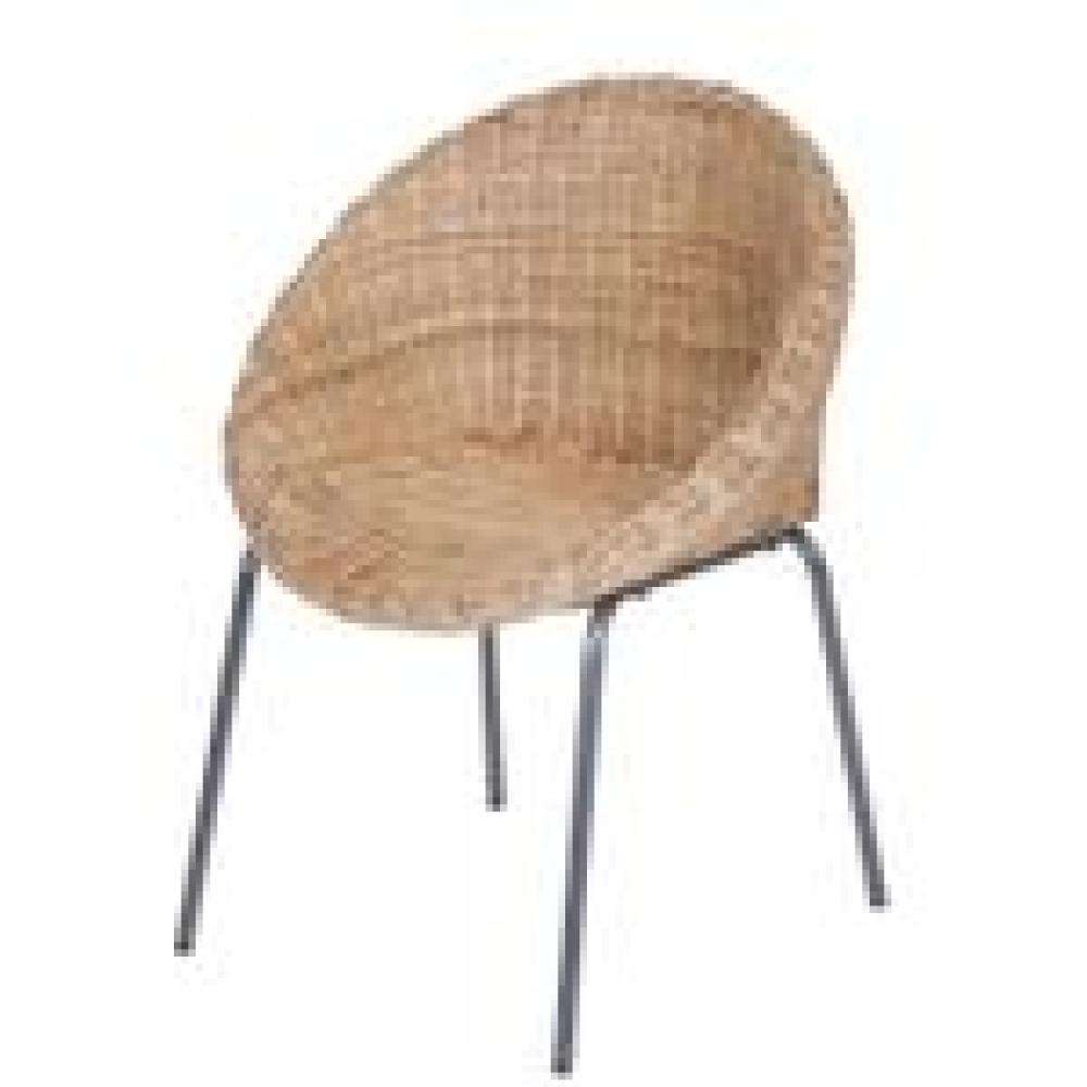 Runder Rattan Sessel Cintra Natur Bild 1