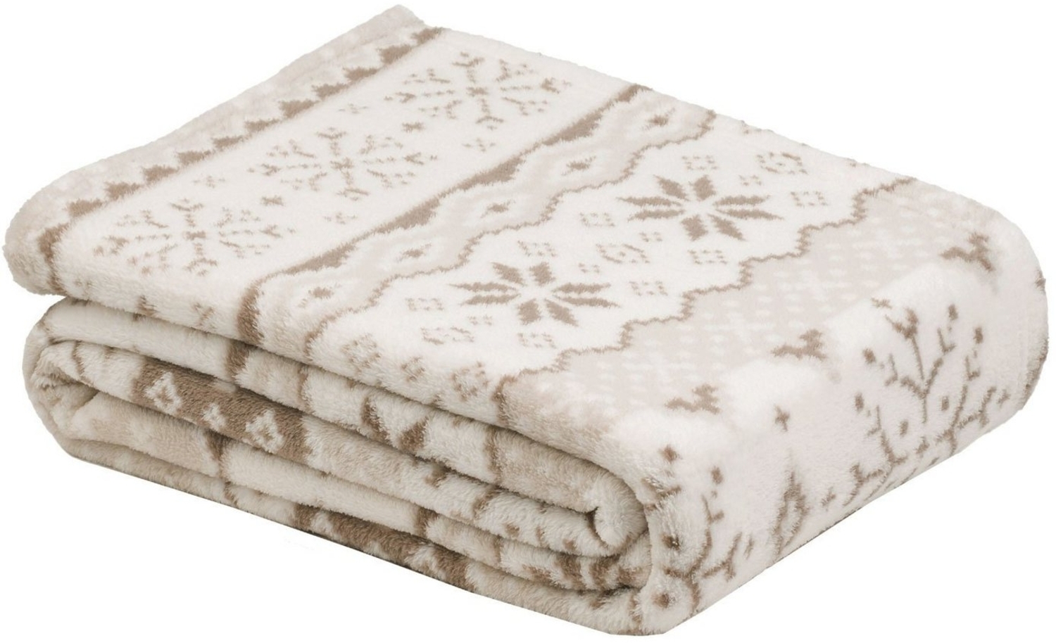 Wohndecke NORDIC, Wohndecke, Taupe, Creme, 150 x 200 cm, Gözze Bild 1