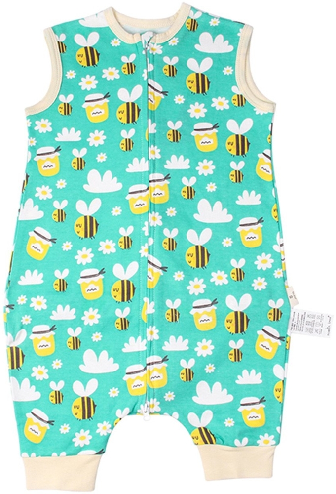 Chilsuessy Baby Schlafsack Kleinkinder Ärmellos Sommerschlafsack 100% Baumwolle 0.5 Tog Sommer Schlafanzug Schlafsäcke Decke Sleeping Bag, Biene, S/Koerpergroesse 70-80cm Bild 1