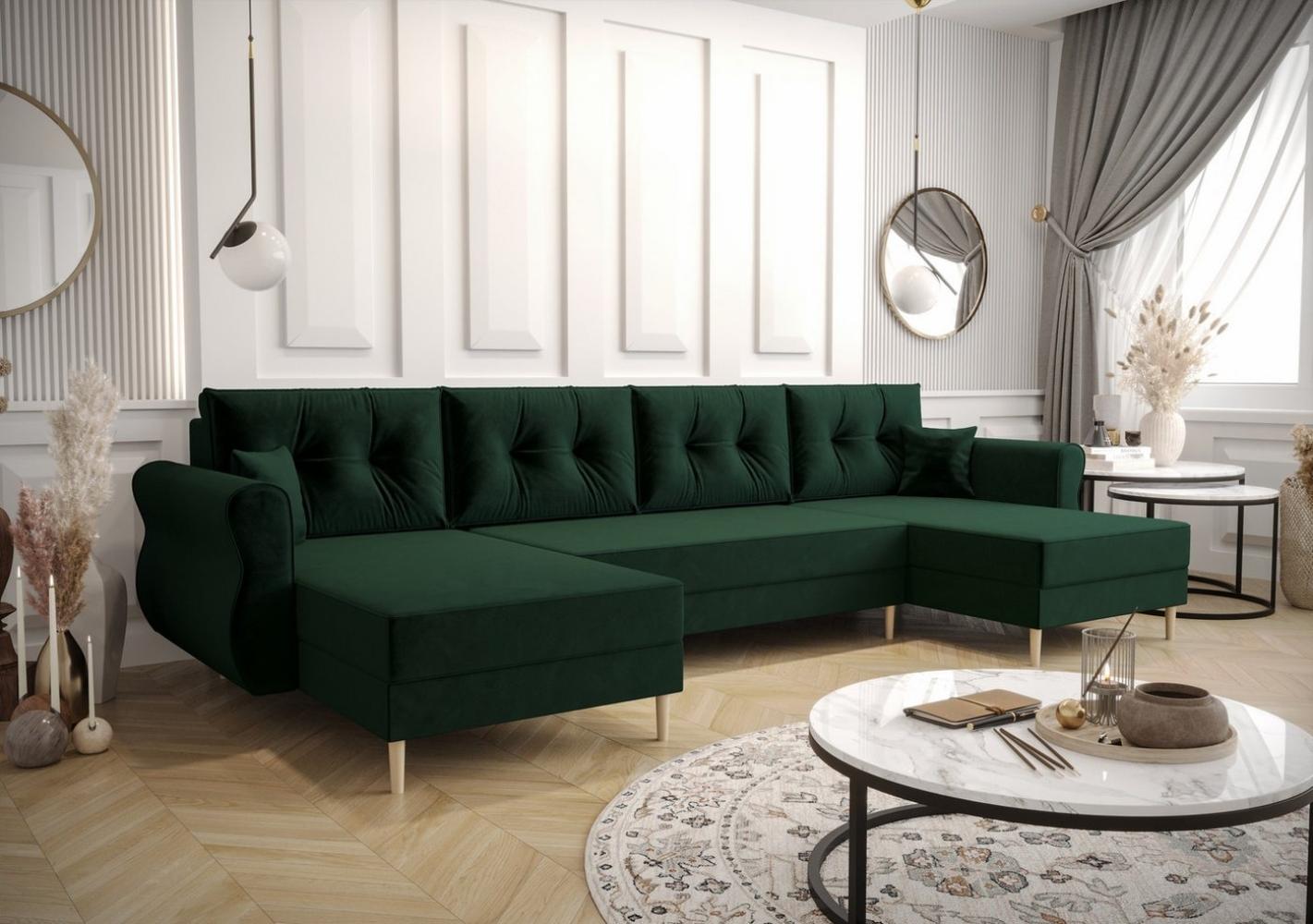 ALTDECOR Wohnlandschaft APOL-U, Couch mit Schlaffunktion, Wohnzimmer - Ecksofa Bild 1