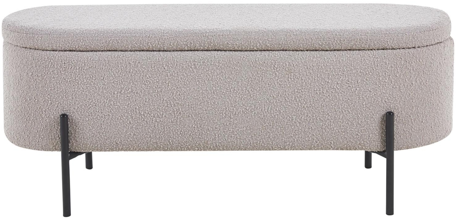 Bettbank mit Stauraumfunktion Taupe/Schwarz 110 x 40 x 44 cm Bild 1