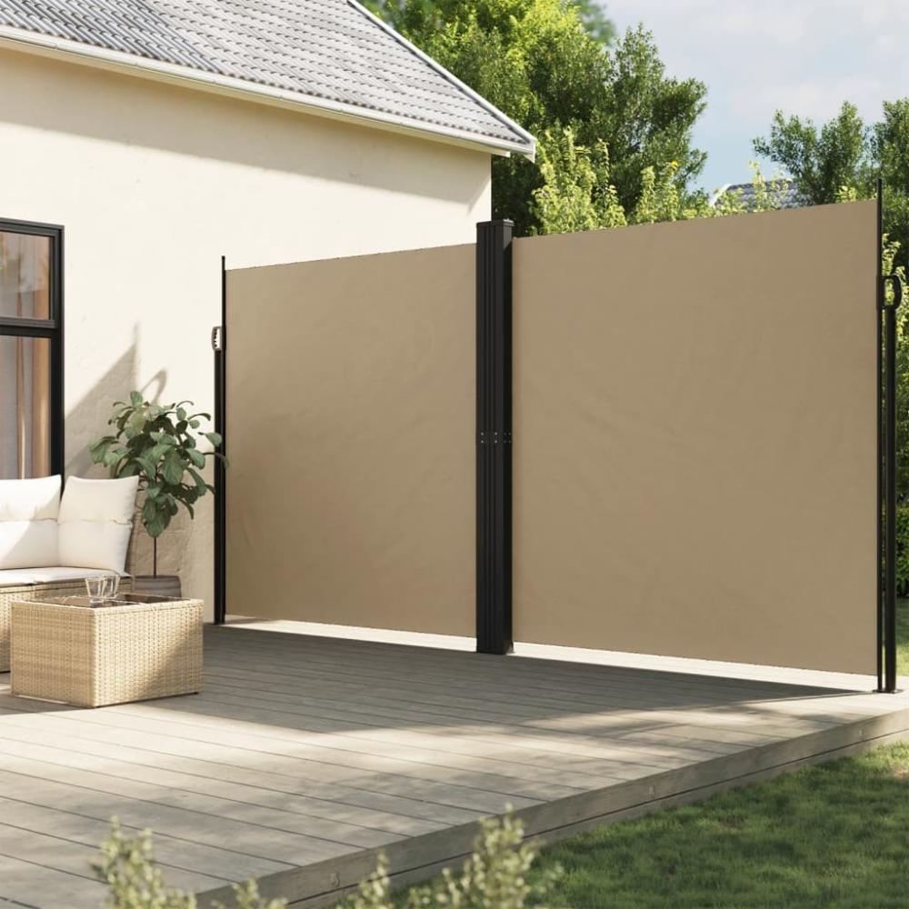 vidaXL Seitenmarkise Ausziehbar Beige 200x1000 cm 4004765 Bild 1