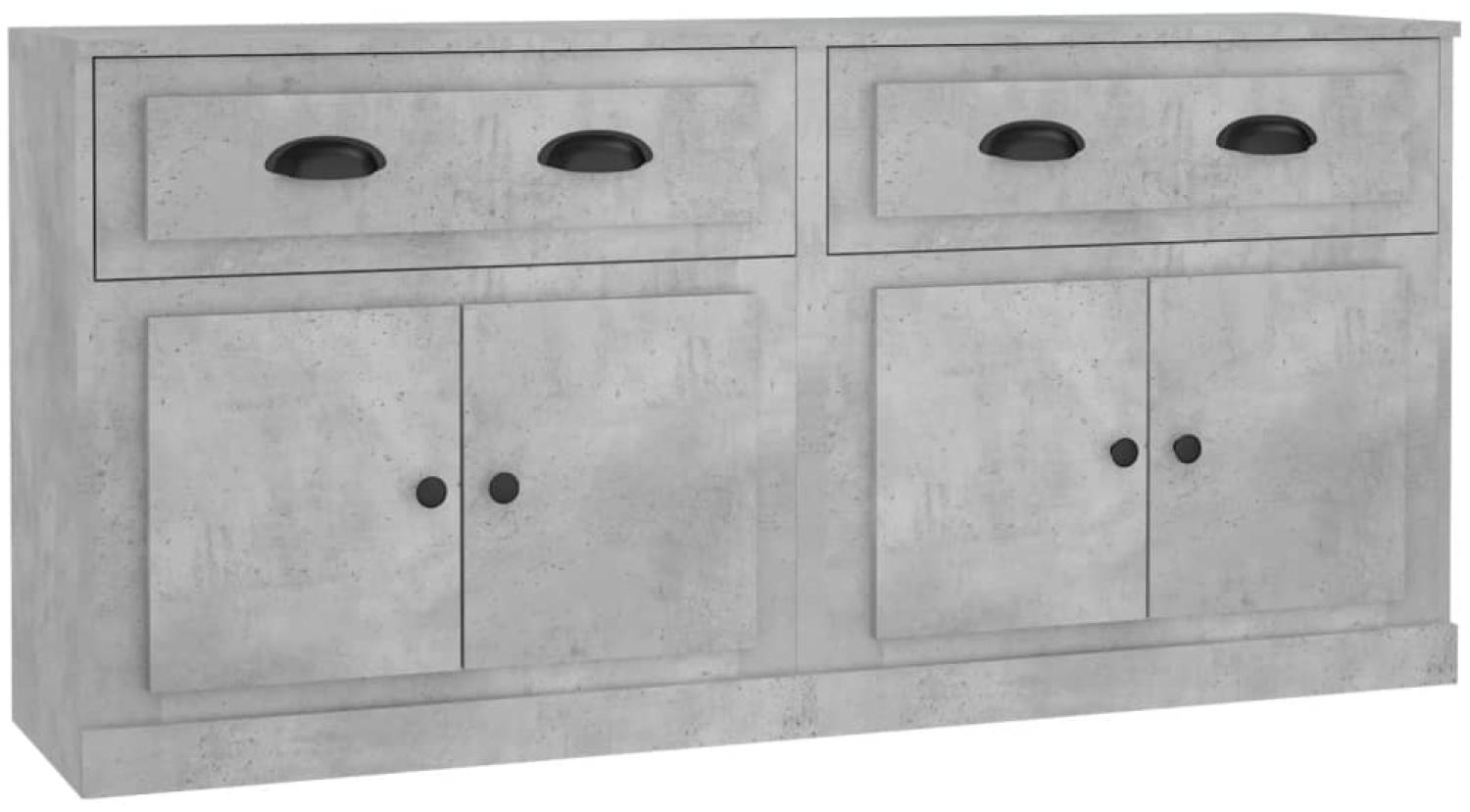 vidaXL Sideboards 2 Stk. Betongrau Holzwerkstoff 3185267 Bild 1