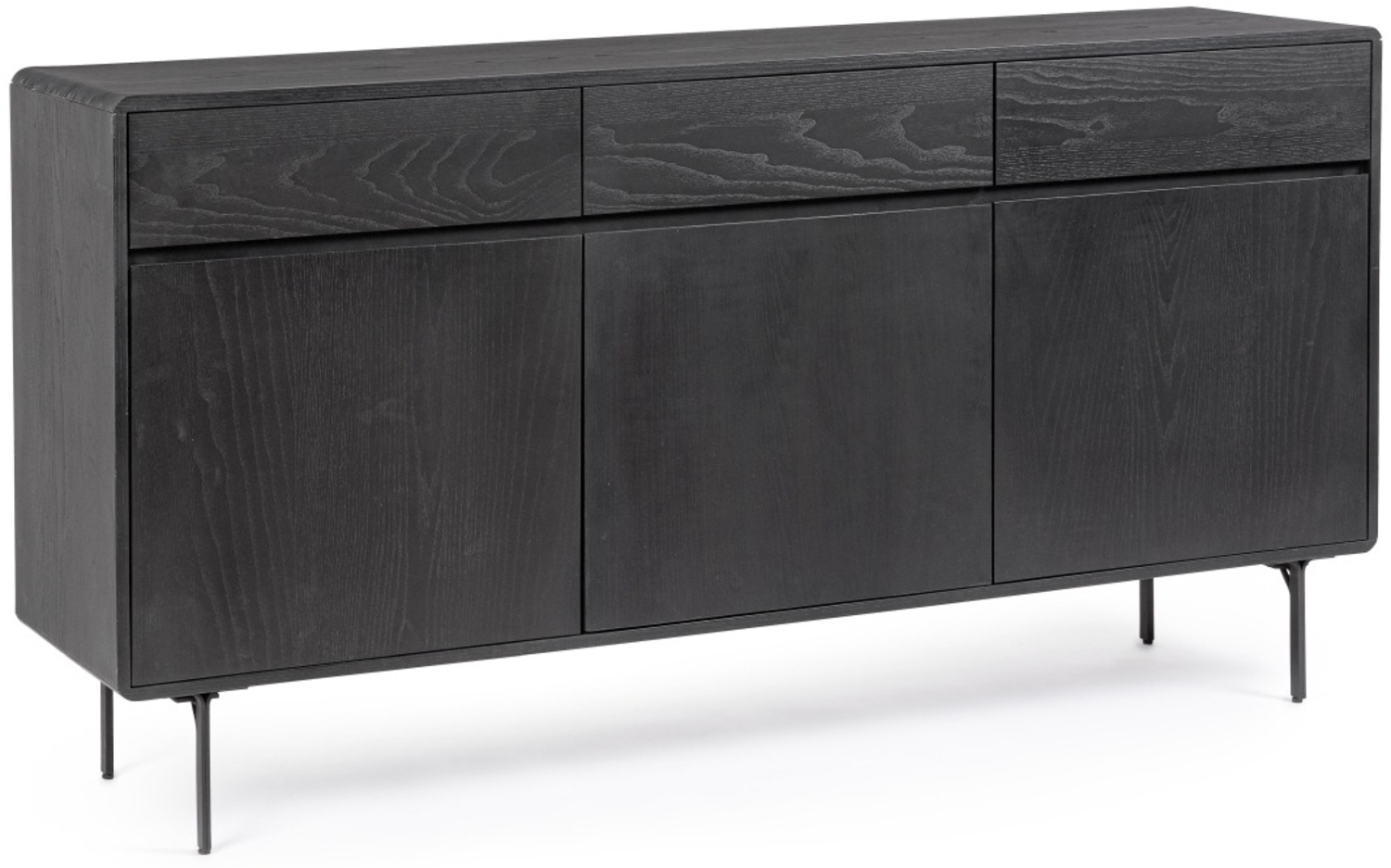 Sideboard Widald aus Eschenholz, Schwarz Bild 1