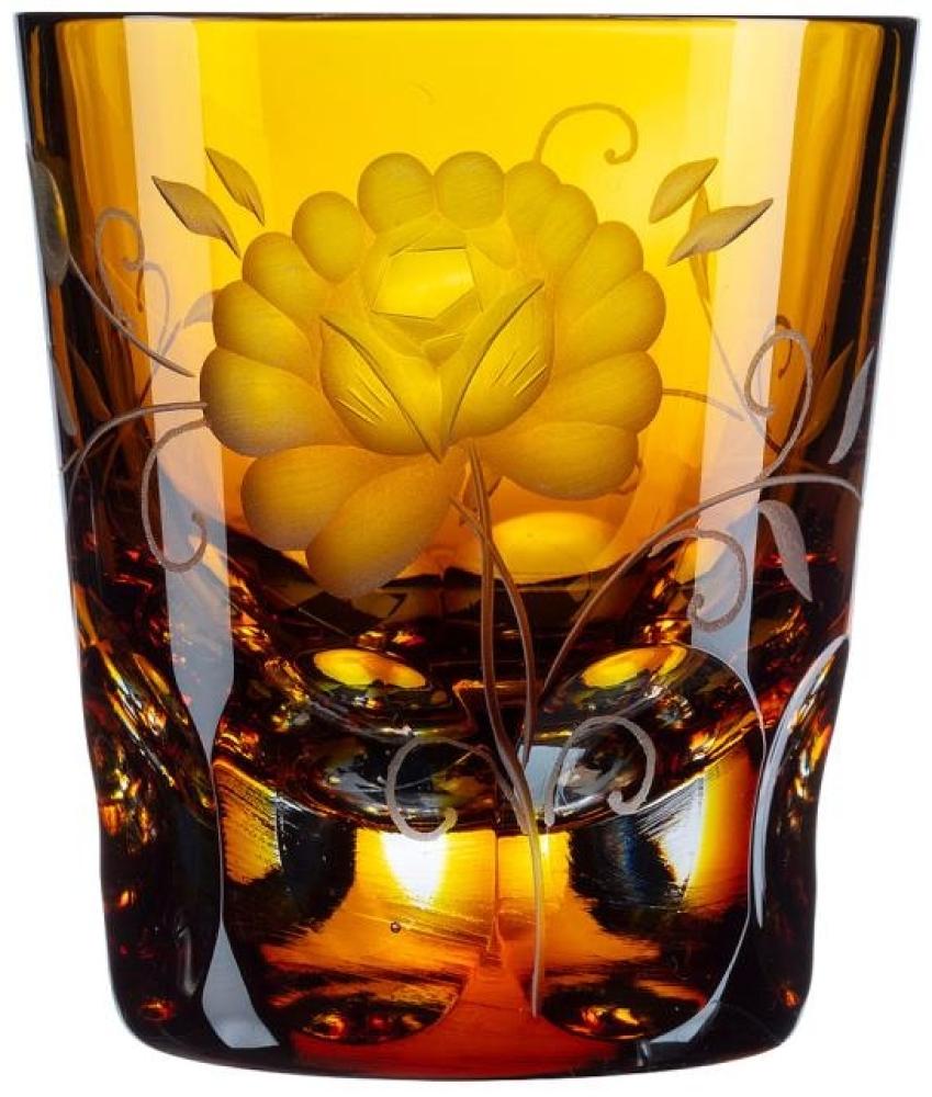 Becher Kristall Rose amber (9,5 cm) Bild 1