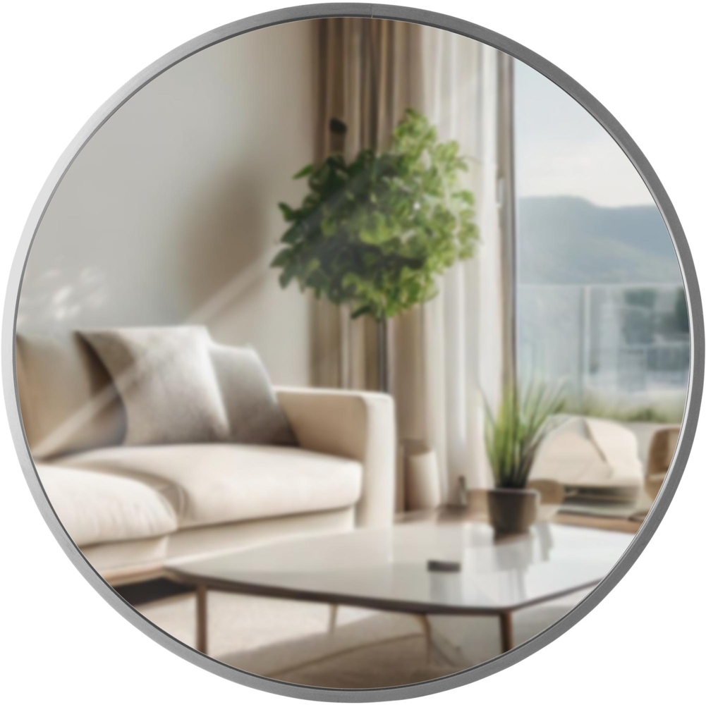 CLP Wandspiegel Elsie rund in 4 Größen, für Wohnzimmer, Schlafzimmer oder Bad,silber M Bild 1