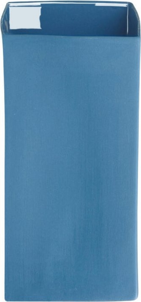 ASA Selection Cube Blue Vase, Blumenvase, Blumentopf, Tischvase, Keramikvase, Keramik, Blau, 18 cm, 46031108 Bild 1