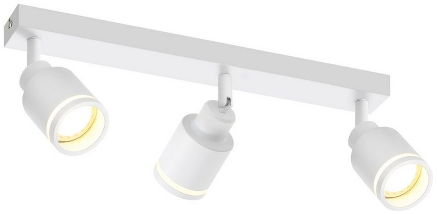 ZMH Deckenstrahler 3 Flammig Schwenkbar 355° Modern Deckenlampe Flurlampe Schlafzimmer, Einfache Installation, ohne Leuchtmittel, Metall GU10 Küchenlampe für Büro Wohnzimmer Bild 1