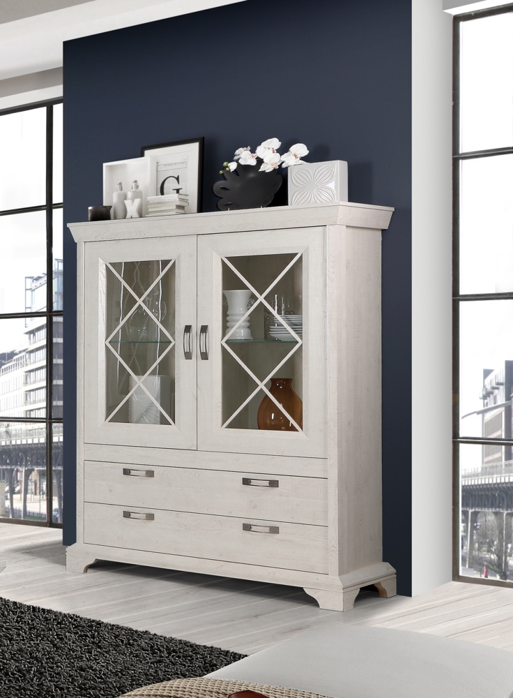 Vitrine KASHMIR in Pinie weiß Bild 1