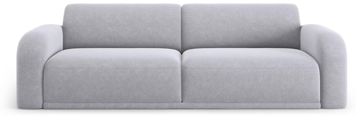 Micadoni Sofa Erin 4-Sitzer Samtstoff Hellgrau Bild 1