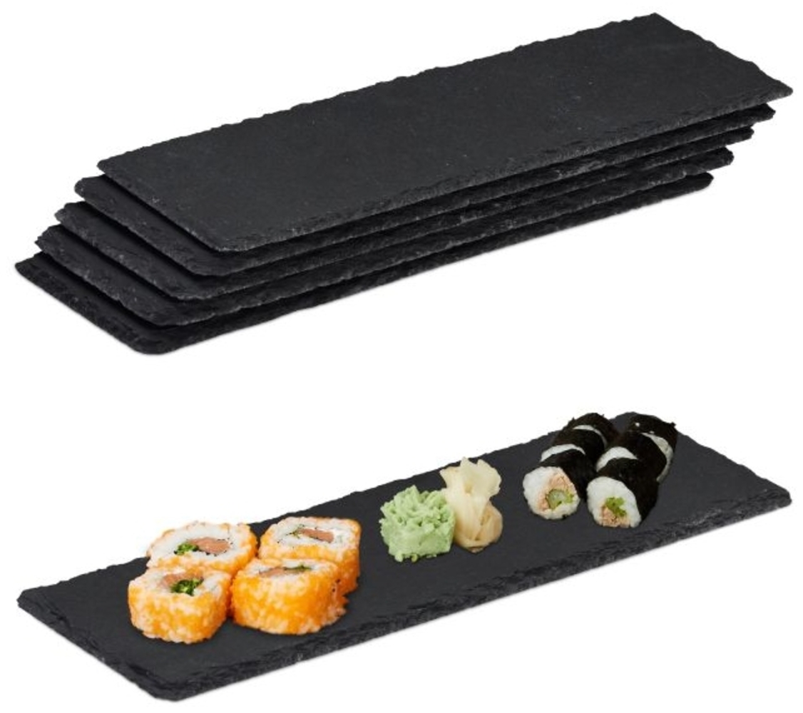 Schieferplatte 30x10 cm 6er Set Bild 1