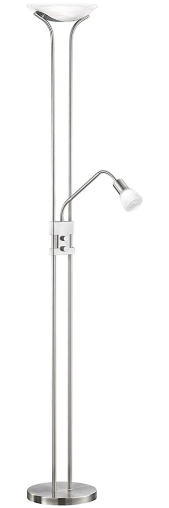 Vornehme 22,5 Watt LED Standleuchte in Nickel matt Bild 1