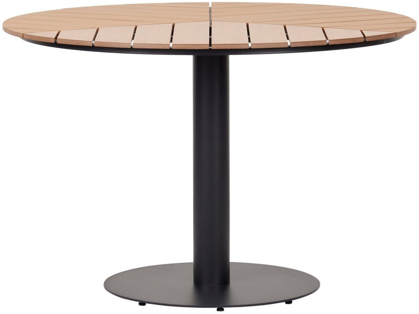 ebuy24 Gartentisch Hector Gartentisch Ø113 cm schwarz, teak Esche. Bild 1