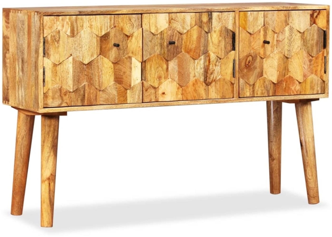 vidaXL Sideboard Mangoholz Massiv 118 x 35 x 75 cm Bild 1