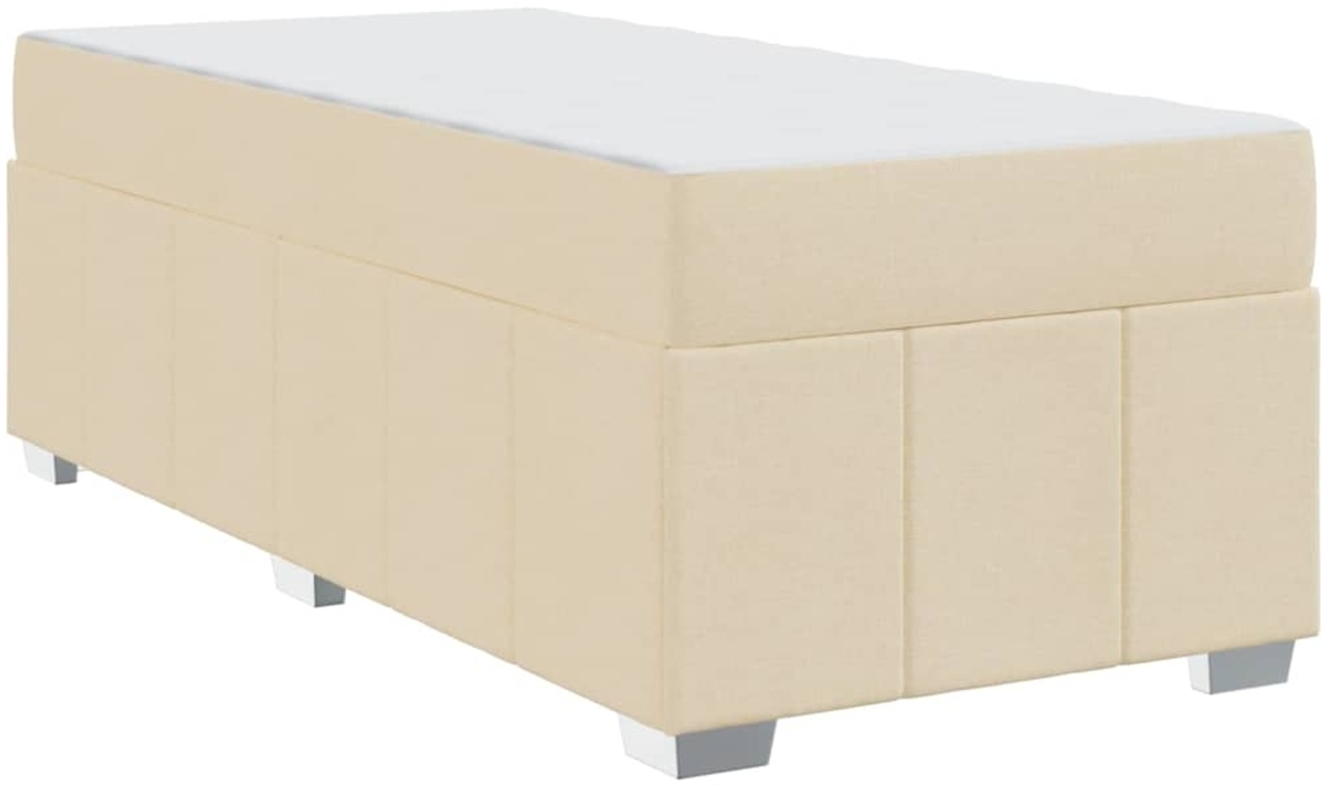 vidaXL Bettrahmen mit Matratze Creme 90 x 200 cm Stoff 3398263 Bild 1