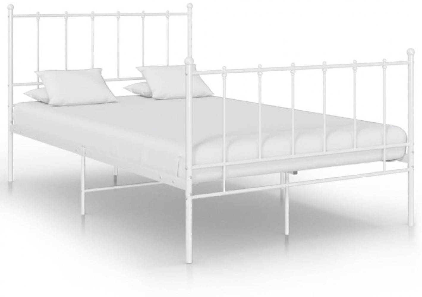 vidaXL Bett Weiß Metall 120x200 cm [324953] Bild 1