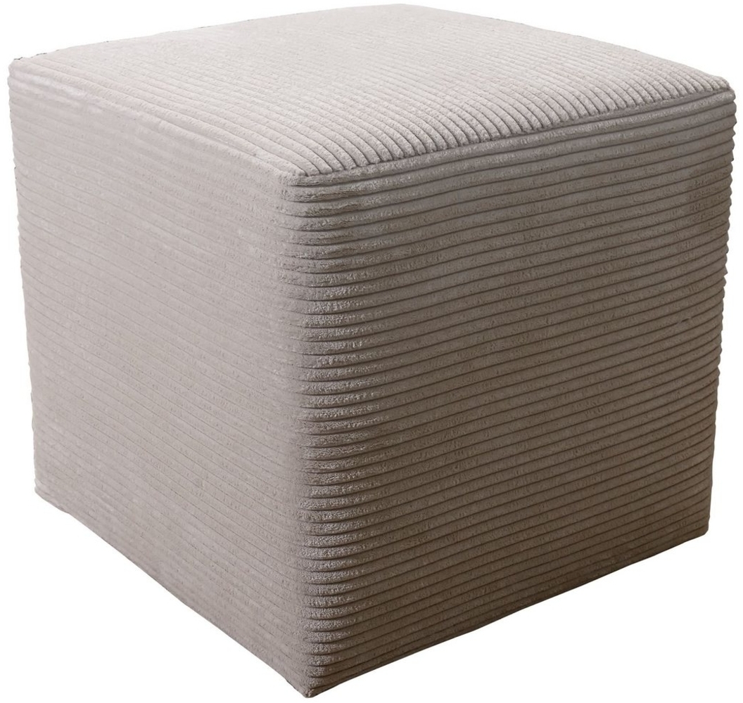 Kubus I Sitzwürfel Hocker Sitzhocker 45x45x45 cm Cordstoff beige Bild 1
