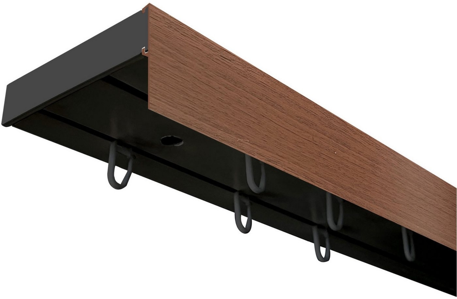 SN DECO GROUP Gardinenschiene Vorhangschiene SH (1) mit Blende 5 cm, 2-läufig, Fixmaß, mit Bohren, verschraubt, Kunststoff Bild 1