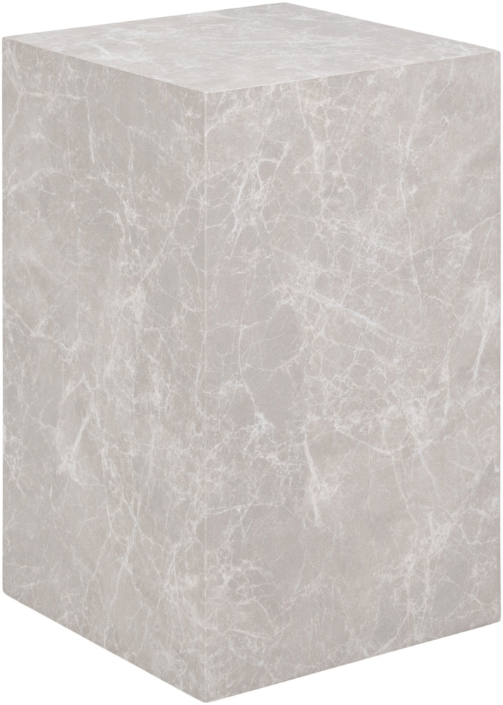 Beistelltisch, Marmoroptik, beige, 30 x 30 x 50 cm Bild 1