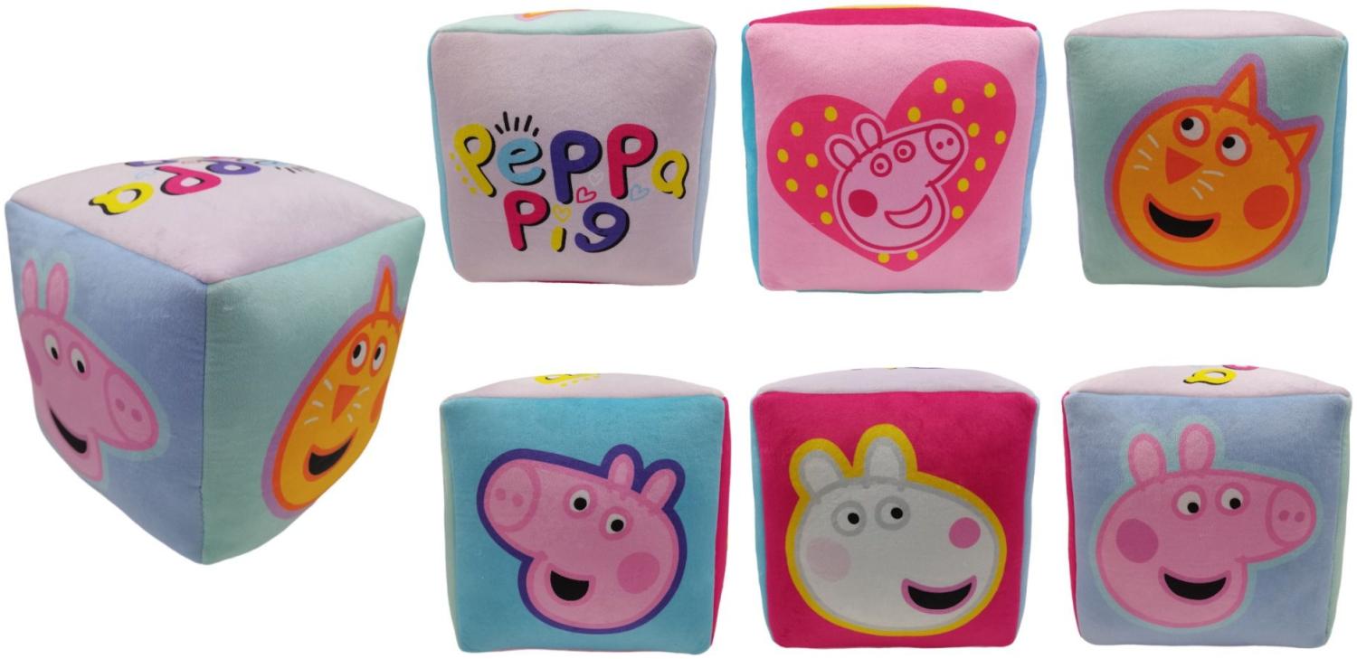 Peppa Pig Würfelkissen Gemütliches Kuschelkissen für kleine Fans Bild 1