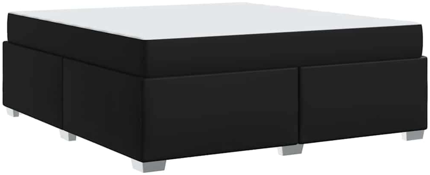 vidaXL Bettrahmen mit Matratze Schwarz 180 x 200 cm Stoff 3399246 Bild 1