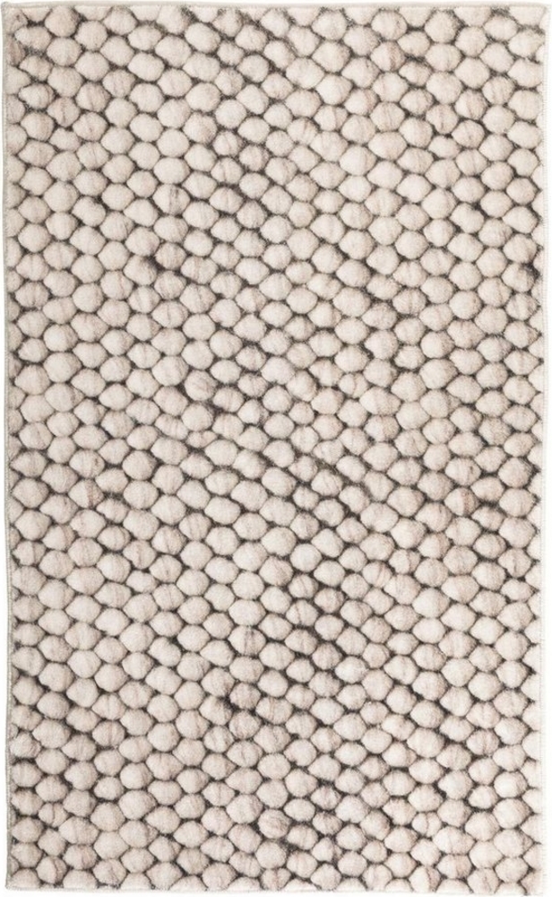 casa NOVA Badematte BUBBLE, Greige, 60 x 100 cm, Bubbleoptik, Polyester, rechteckig Bild 1
