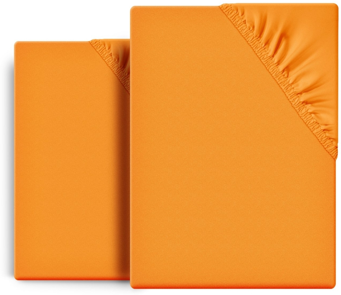 Beautex Spannbettlaken 2er Set Spannbetttuch Bettlaken Premium Baumwolle Jersey 160g/m², Jersey, Gummizug: rundum, (2 Stück) Bild 1