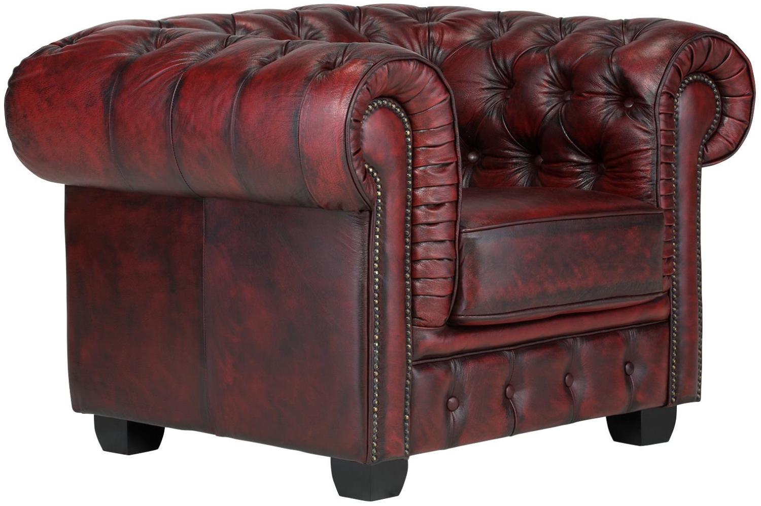 Sessel Chesterfield Big Echtleder rot Bild 1