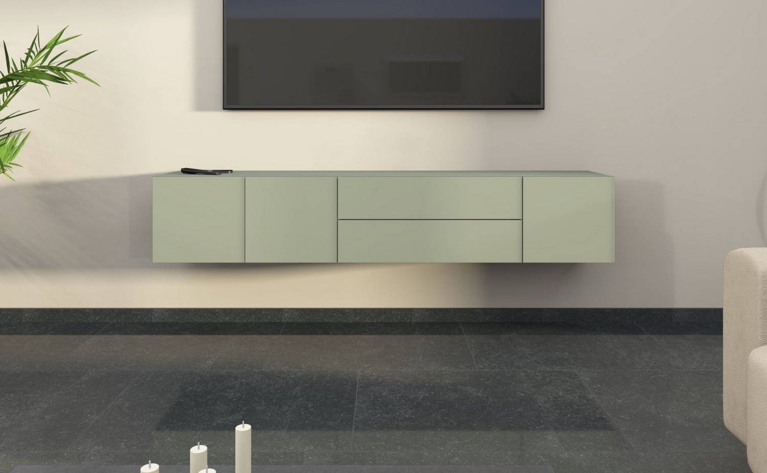 borchardt Möbel Lowboard Sophia, Breite 190 cm, stehend und hängend montierbar Bild 1