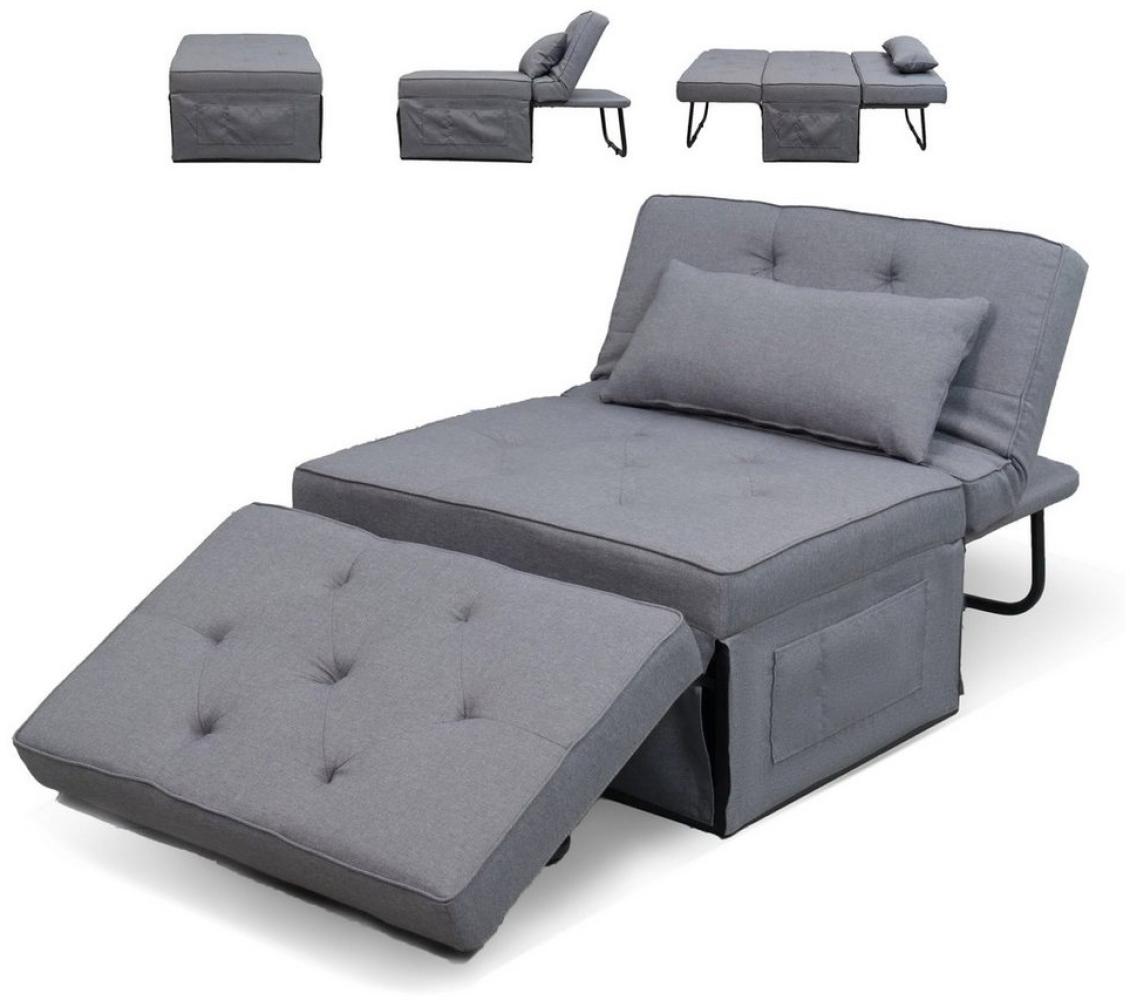 FLEXISPOT Schlafsofa Relaxsessel mit Liegefunktion, Loungesessel, Ottoman, Grau, klappsofa Bild 1