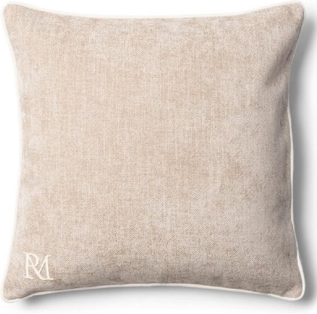 Riviera Maison Kissenhülle RM Monogram Aveiro Pillow Cover Beige (60x60 cm) 565110 Bild 1