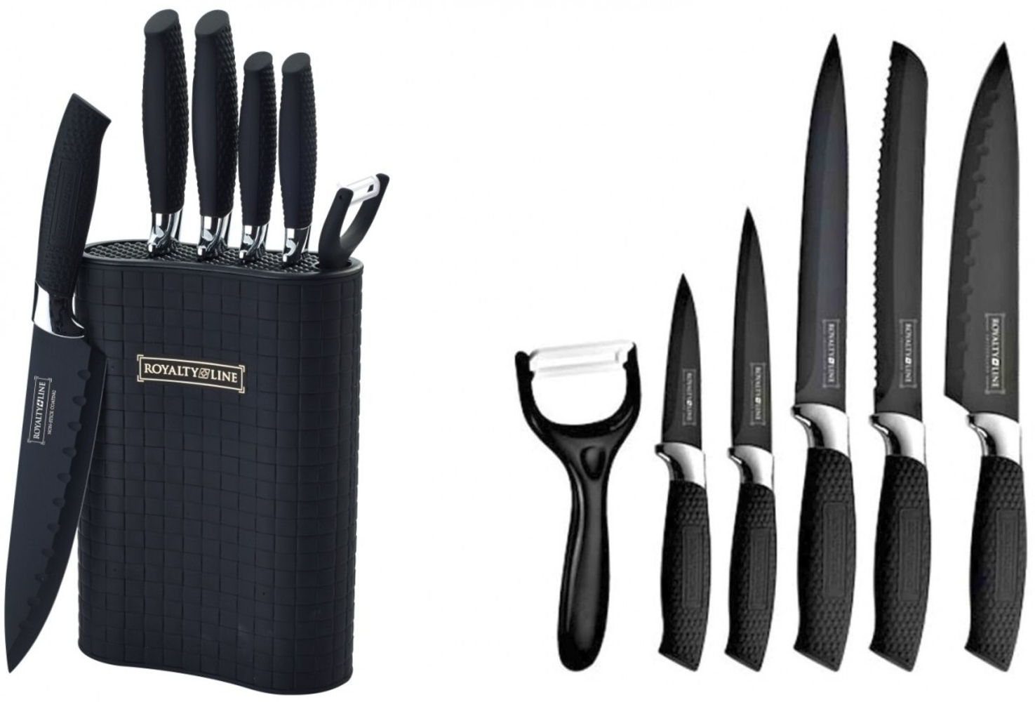 Messer Kochmesser Messerständer Messerset 7-tlg. Royalty Line schwarz RL-6MSTK Bild 1