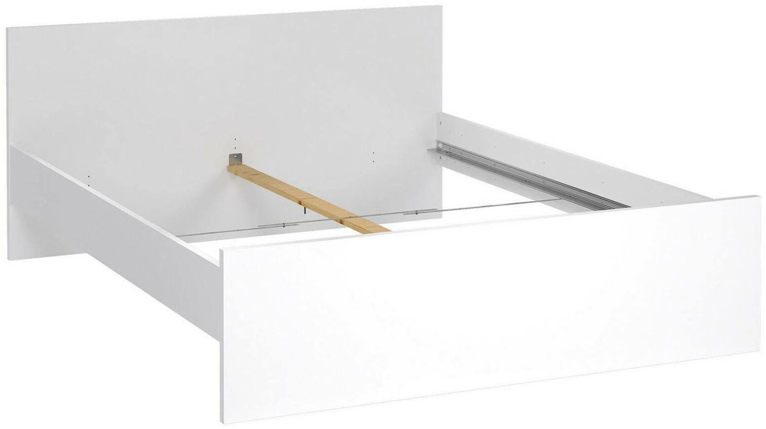 Dmora Doppelbett Nilofar, Struktur des Container-Betts, Sommier mit Verkleidung, Matratzenhalterstruktur, 207x166 h80 cm, Glänzendes Weiß Bild 1