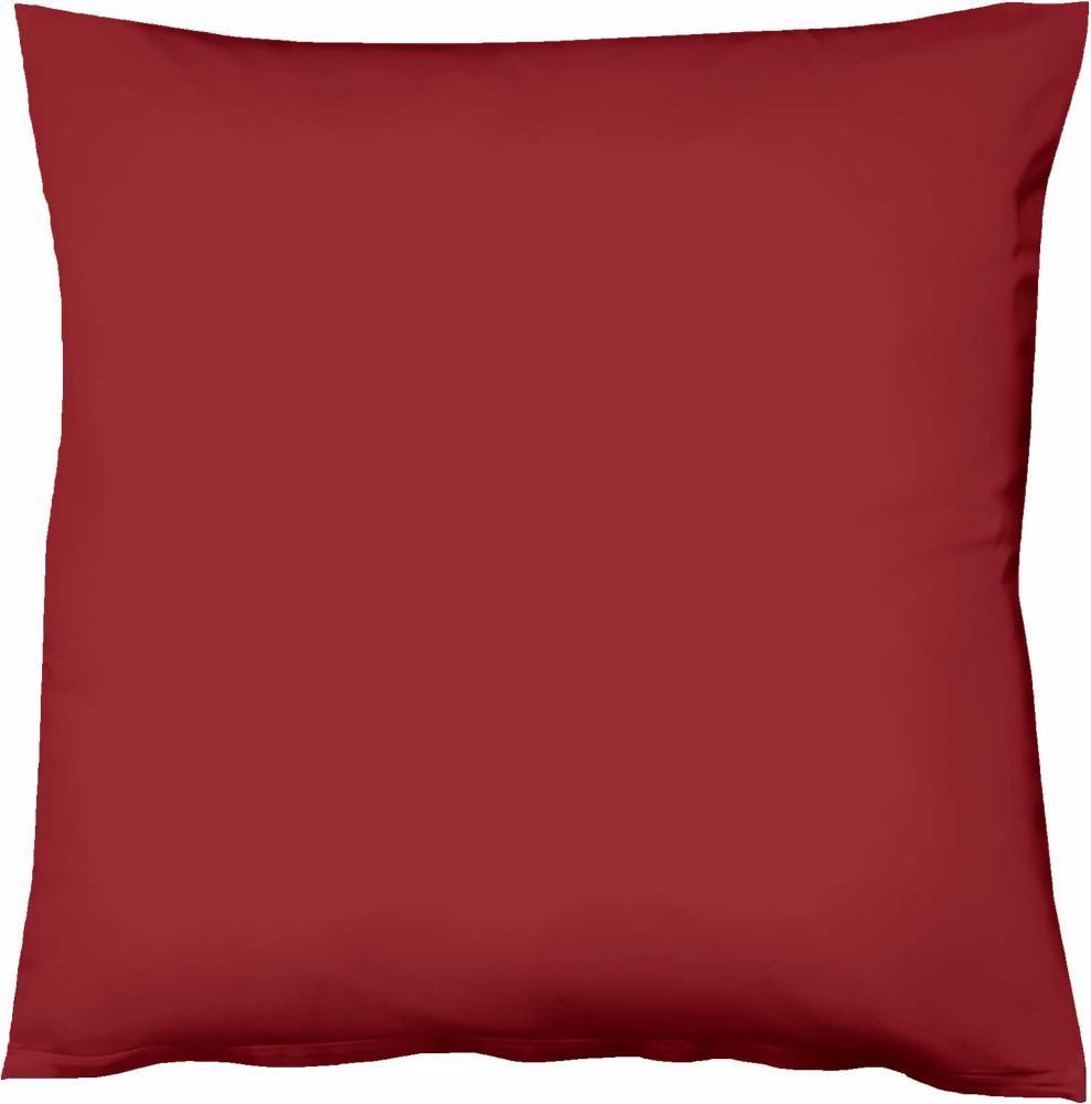 Fleuresse Mako-Satin-Kissenbezug uni colours, Farbe bordeaux 4580 40x80cm Bild 1